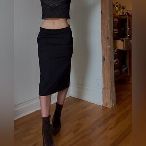 Rad Hourani Black Midi Skirt (XS)